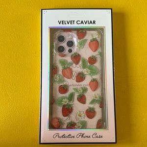 Velvet Caviar iPhone 12 Pro Max Strawberry case NWT